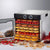 Pro-line Food Dehydrator with 8 Stainless Steel Trays DH-C8 showing close up trays with dehydrated fruit and vegetables 