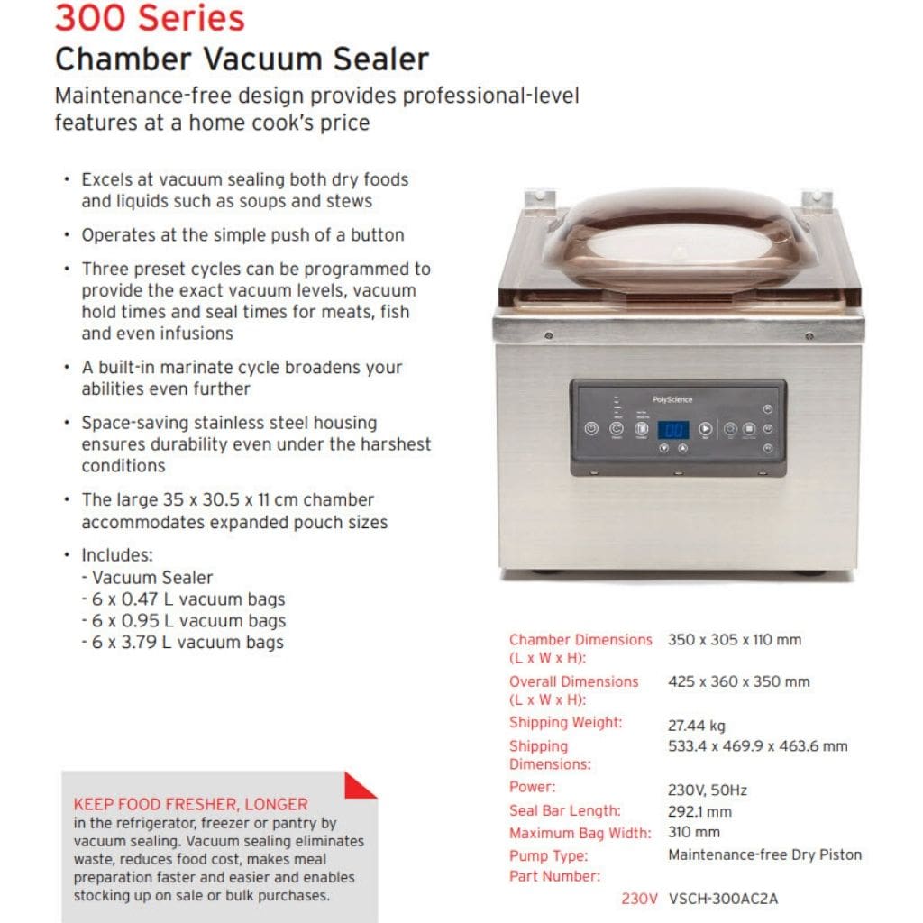 Detailed PolyScience 300 Series Chamber Vacuum Sealer Review and  Recommendation